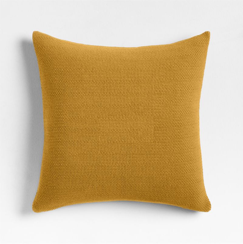 Viewing product image Organic Cotton Basketweave 20"x20" Moroccan Ocher Throw Pillow Cover - image 1 of 5