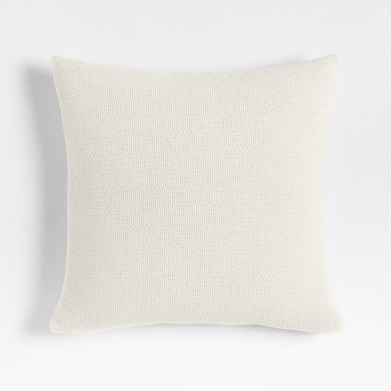 Viewing product image Organic Cotton Basketweave 20"x20" Travertine Beige Throw Pillow Cover - image 1 of 5