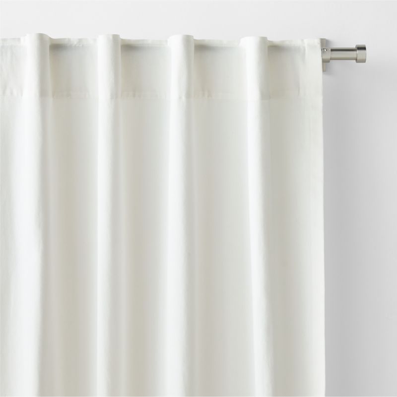 Organic Cotton Crisp White Window Curtain Panel 52"x120" - image 1 of 6