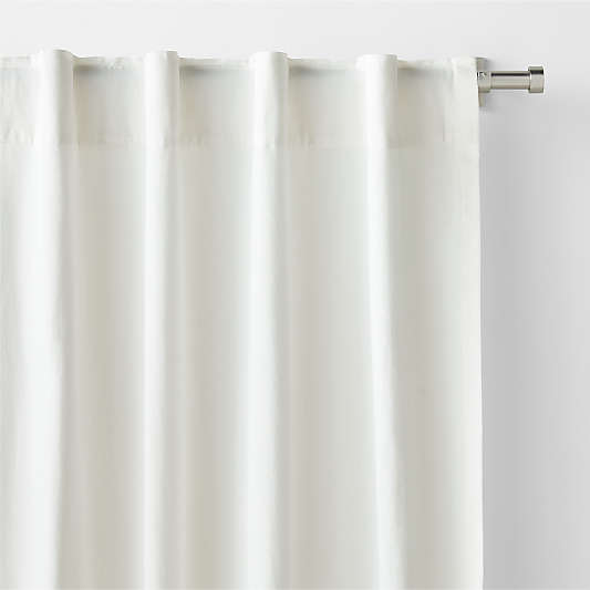 Organic Cotton Crisp White Window Curtain Panels