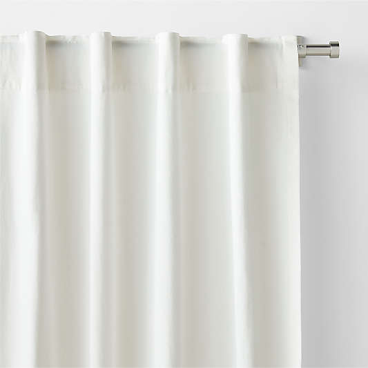 Organic Cotton Crisp White Window Curtain Panel