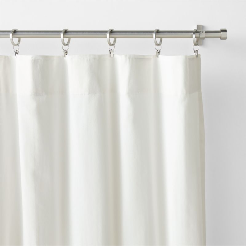 Organic Cotton Crisp White Window Curtain Panel 52"x120" - image 2 of 6