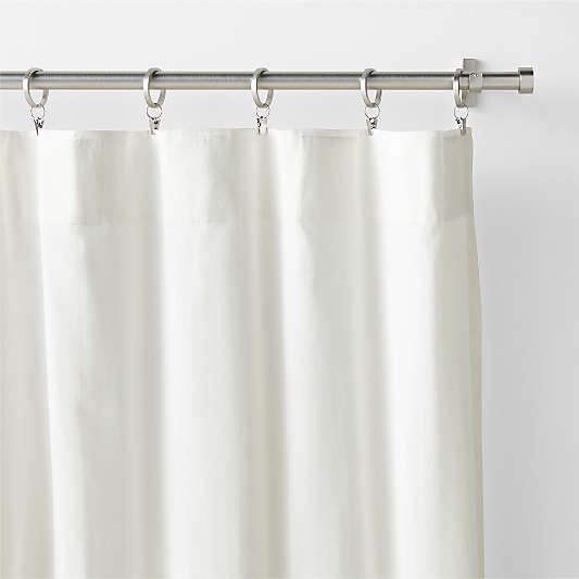 Organic Cotton Crisp White Window Curtain Panel 52"x96"