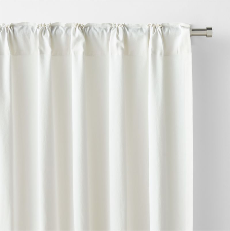 Organic Cotton Crisp White Window Curtain Panel 52"x120" - image 3 of 6