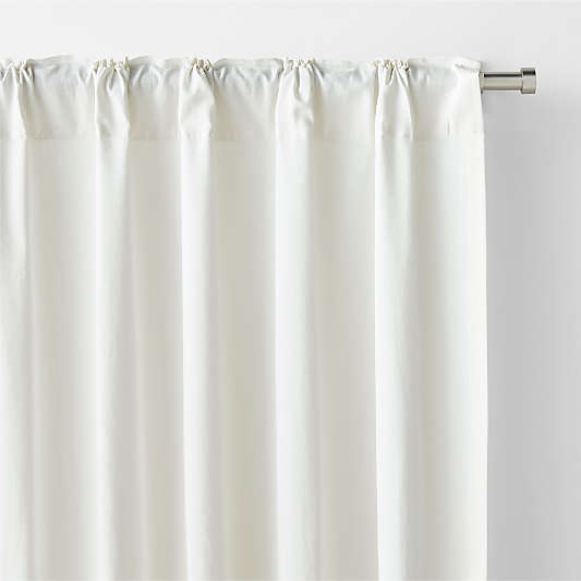 Organic Cotton Crisp White Window Curtain Panel 52"x84"