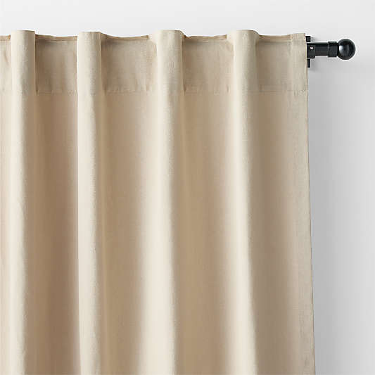 Organic Cotton Natural Taupe Window Curtain Panel 52"x120"