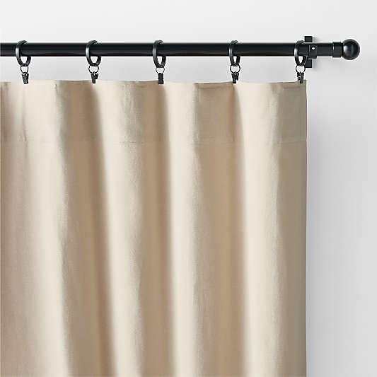 Organic Cotton Natural Taupe Window Curtain Panel