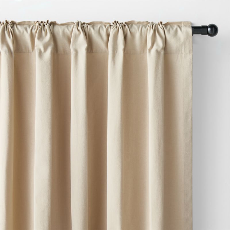 Organic Cotton Natural Taupe Window Curtain Panel 52"x120" - image 4 of 7