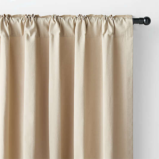 Organic Cotton Natural Taupe Window Curtain Panels