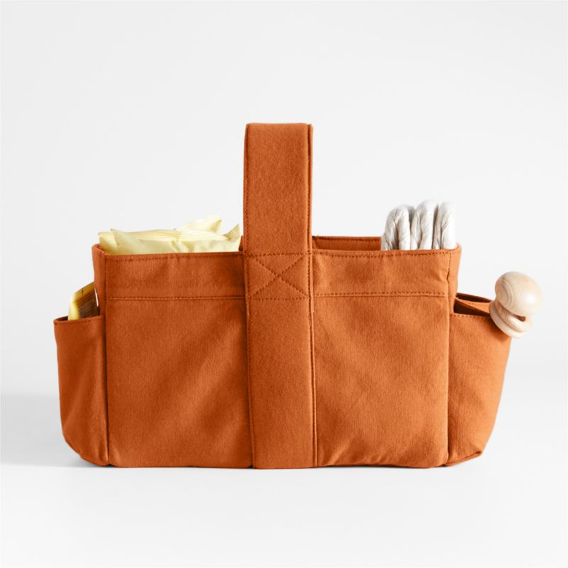 Almond Brown Cotton Diaper Caddy - image 5 of 12