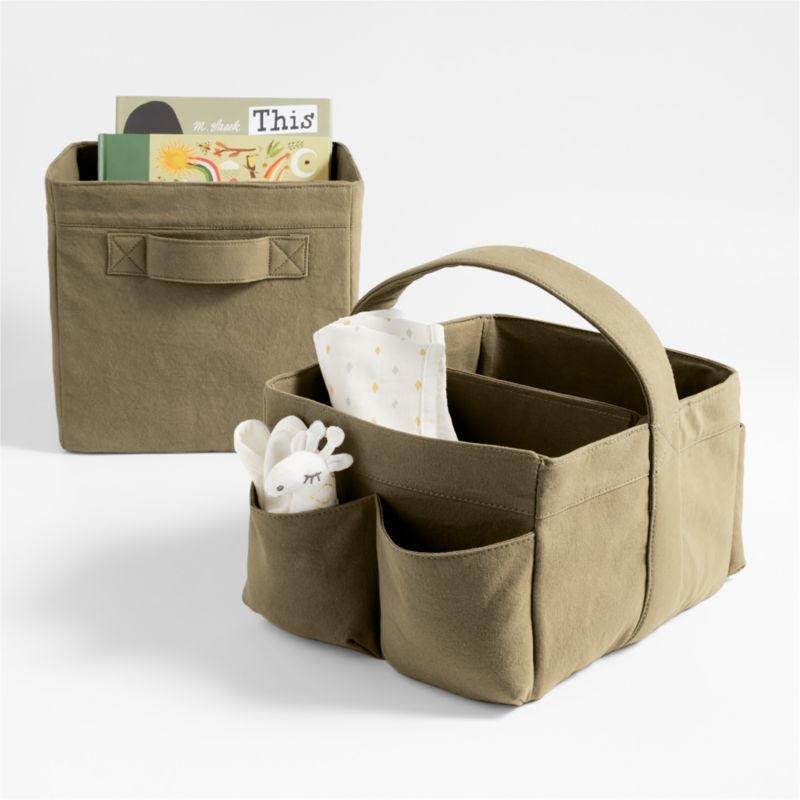 Garden Green Cotton Storage Shelf Bin