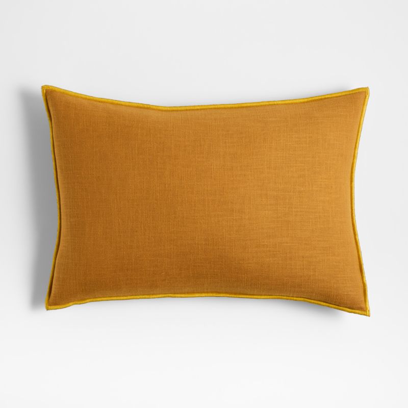 Amber 22"x15" Merrow Stitch Cotton Throw Pillow Cover