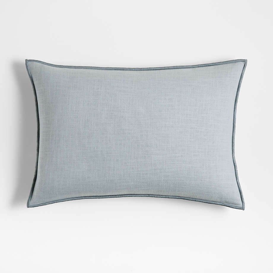 Quarry 22"x15" Merrow Stitch Cotton Decorative Throw Pillow with Down