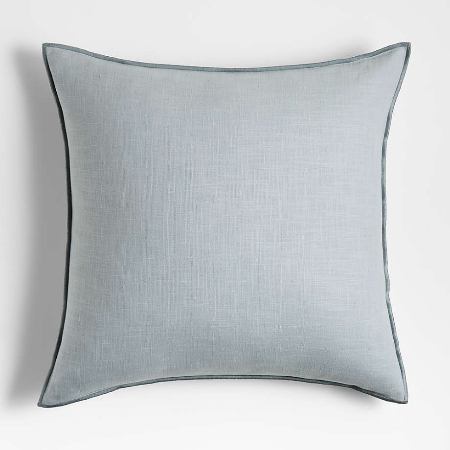 Organic Quarry 23"x23" Merrow Stitch Cotton Throw Pillow with Feather