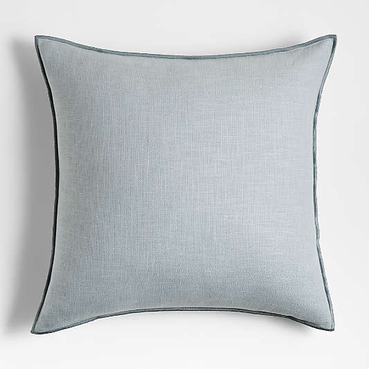 Organic Quarry 23"x23" Merrow Stitch Cotton Throw Pillow with Feather Insert