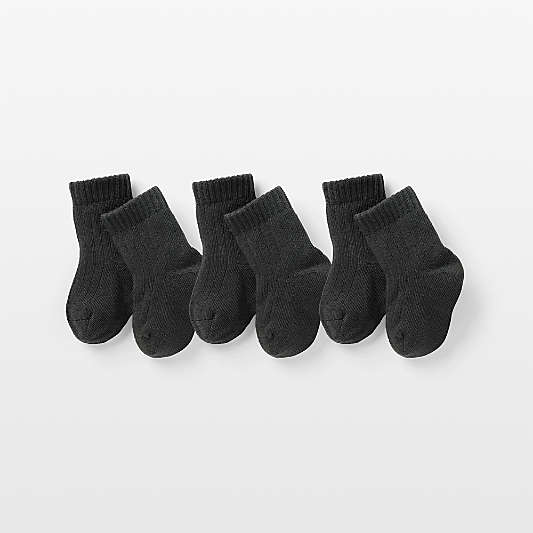 Nuna Shadow Black 2T-3T Cotton Toddler Sock Bundle
