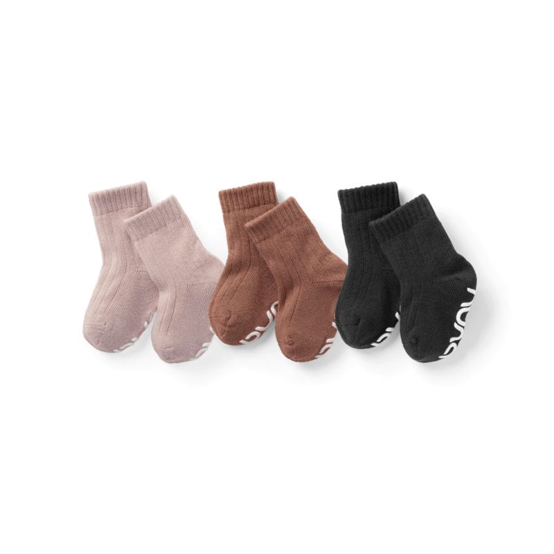 Nuna Mauve and Beige Mix 2T-3T Cotton Toddler Sock Bundle - image 4 of 9