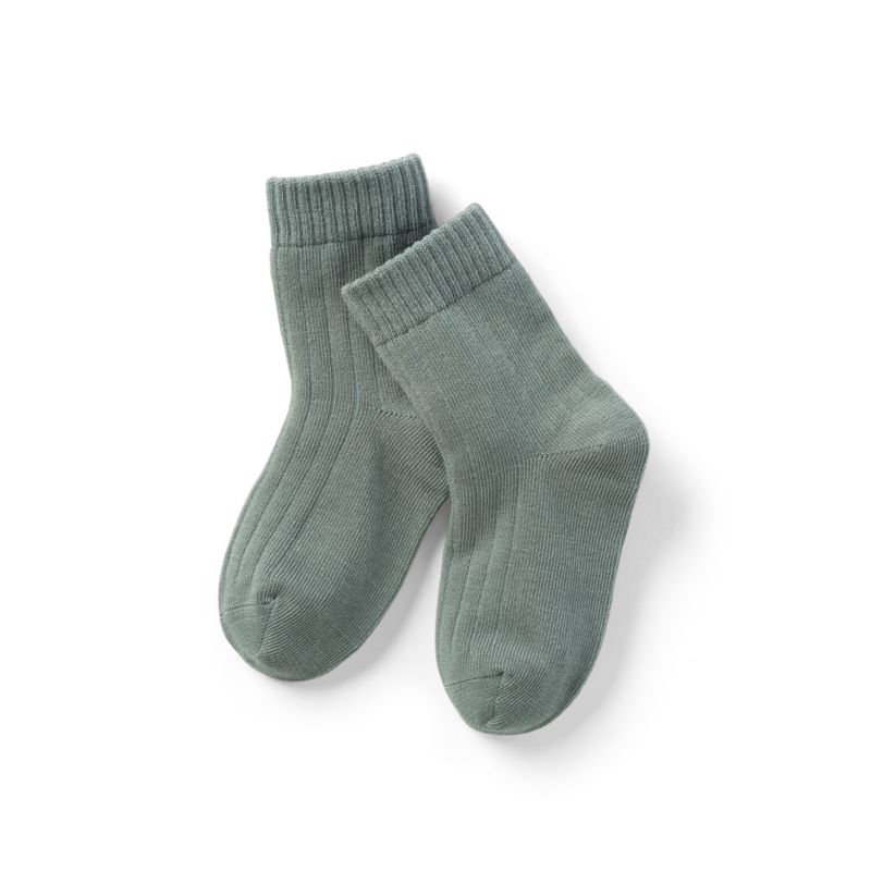 Nuna Tan and Blue Mix 2T-3T Cotton Toddler Sock Bundle - image 1 of 9