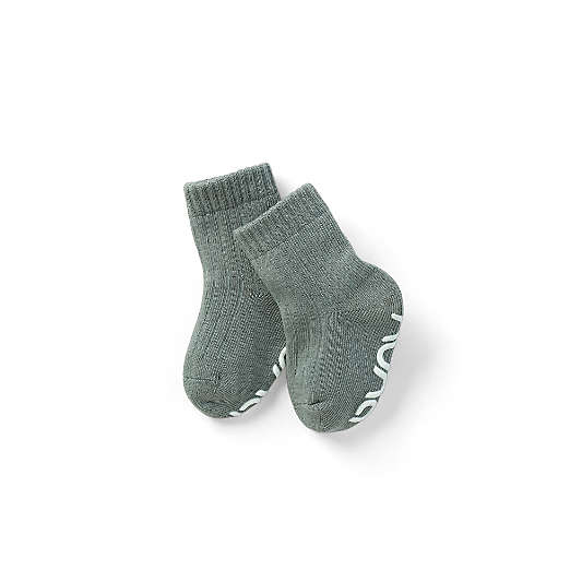 Nuna Tan and Blue Mix NB-6m Cotton Baby Sock Bundle