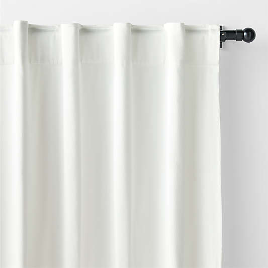 Crisp White Organic Cotton Sateen Window Curtain Panels