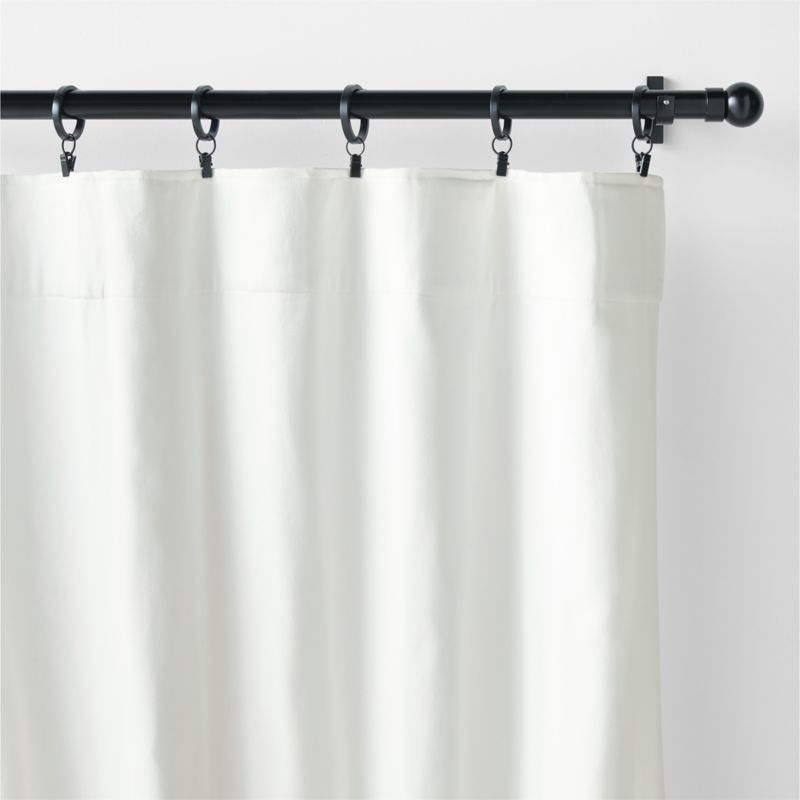 Crisp White Organic Cotton Sateen Window Curtain Panel 52"x96" - image 1 of 6