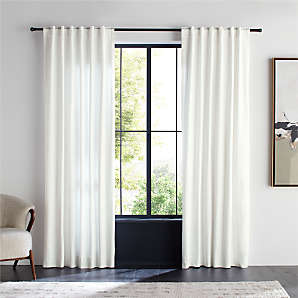 White Curtains White Drapes for the Bedroom Crate Barrel