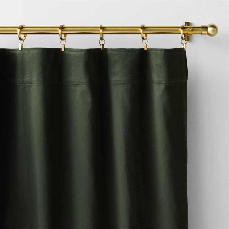 Ficus Green Organic Cotton Sateen Window Curtain Panel 52"x84" - image 3 of 8