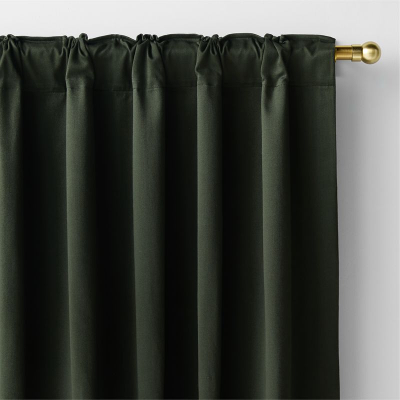 Ficus Green Organic Cotton Sateen Window Curtain Panel 52"x84" - image 5 of 8