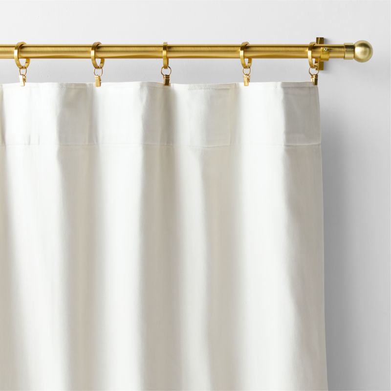 Ivory Organic Cotton Sateen Window Curtain Panel 52"x96" - image 1 of 6