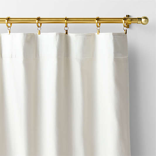 Ivory Organic Cotton Sateen Window Curtain Panels