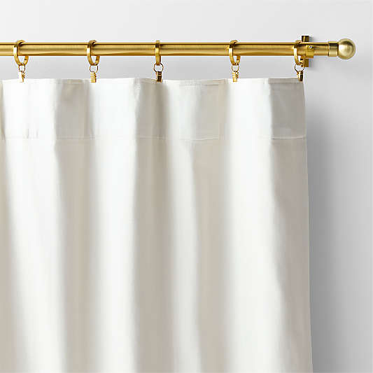 Ivory Organic Cotton Sateen Blackout Window Curtain Panel