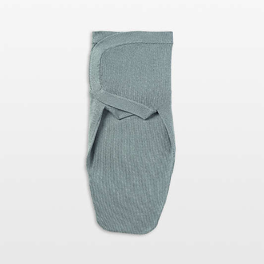 Nuna Athens Blue Cotton Baby Swaddle Blanket