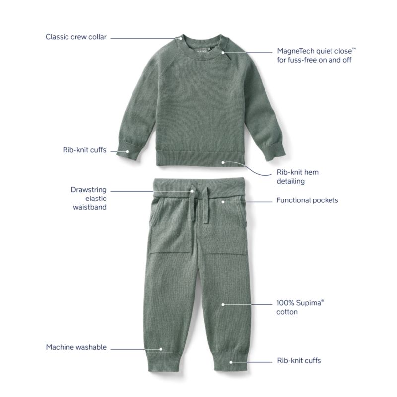 Nuna ® Beige NB Cotton Baby Two Piece Sweater Set - image 5 of 6