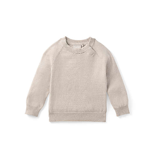 Nuna Beige Cotton Baby Two Piece Sweater Set