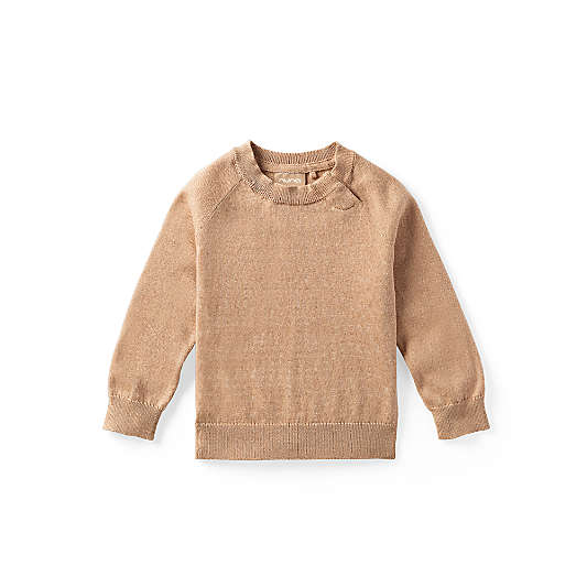 Nuna Tan Cotton Baby Two Piece Sweater Set