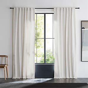 White Curtains Ds For The Bedroom Crate Barrel