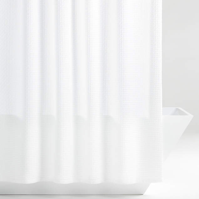 Pebble Matelasse White Shower Curtain Pebble Matelassé White Shower Curtain | Crate & Barrel Canada