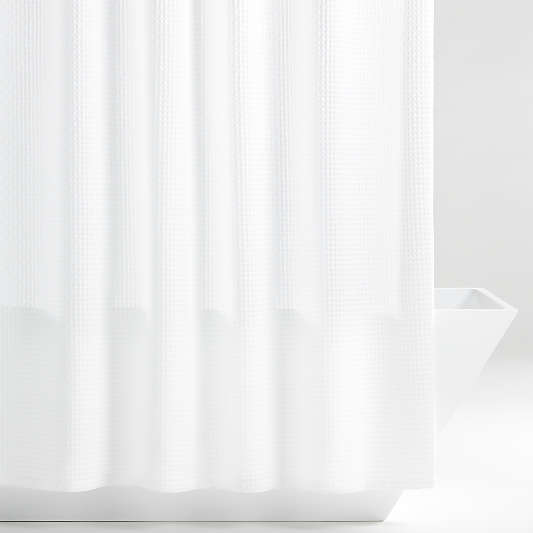 White Shower Curtains Crate & Barrel