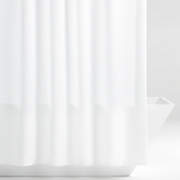 White Shower Curtain Liner with Magnets