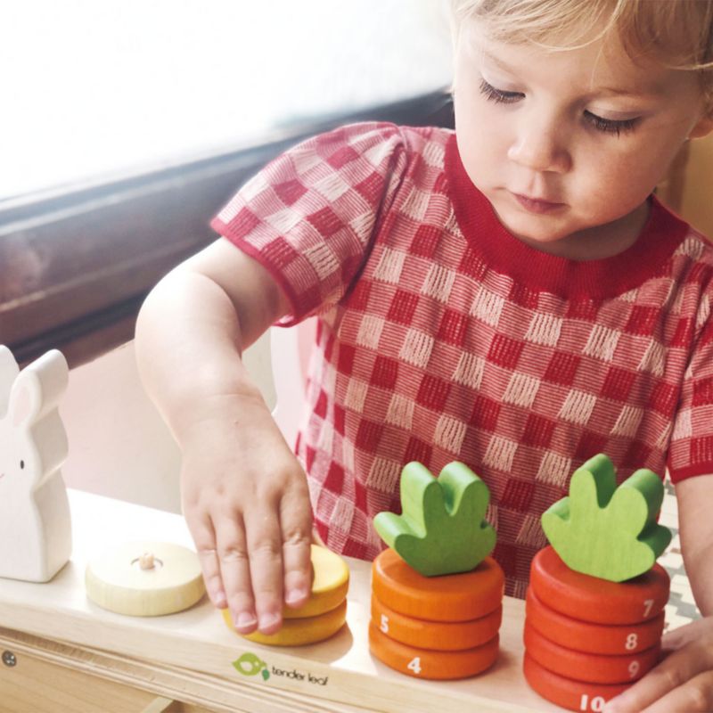 Tender Leaf Wooden Baby Counting Carrots Toy - image 1 of 4