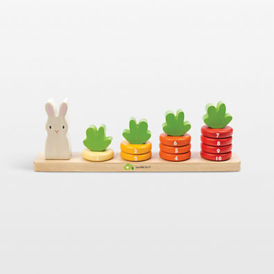 View Tender Leaf Wooden Baby Counting Carrots Toy details