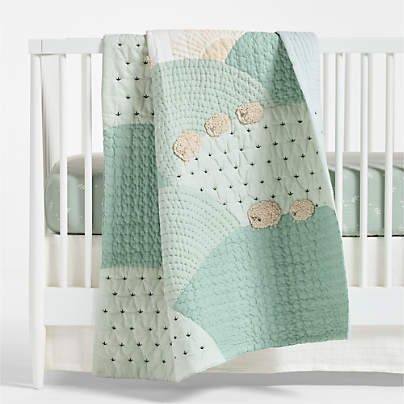 Counting Sheep Organic Cotton Baby Crib Quilt