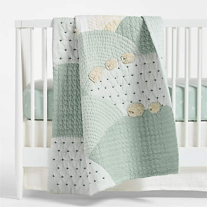 Counting Sheep Organic Cotton Baby Crib Quilt