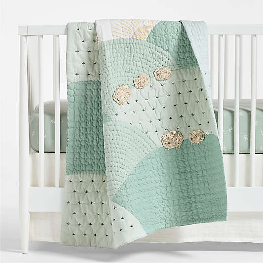 Counting Sheep Organic Cotton Baby Crib Quilt