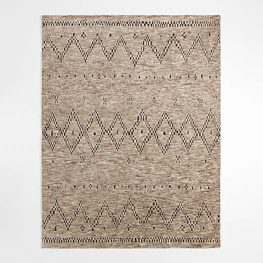 Courchevel Wool Hand-Knotted Grey Area Rug 6'x9'