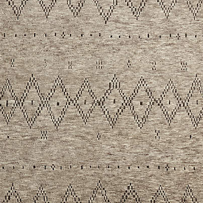 Courchevel Wool Hand-Knotted Grey Area Rug 6'x9'