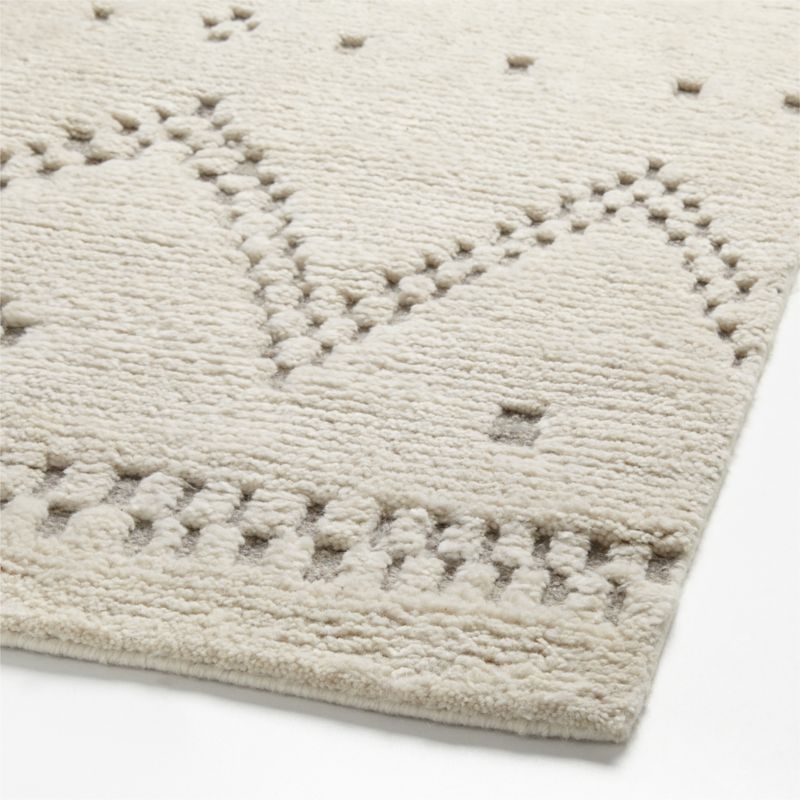 Courchevel Wool Hand-Knotted Ivory Rug Swatch 12"x18" - image 3 of 4