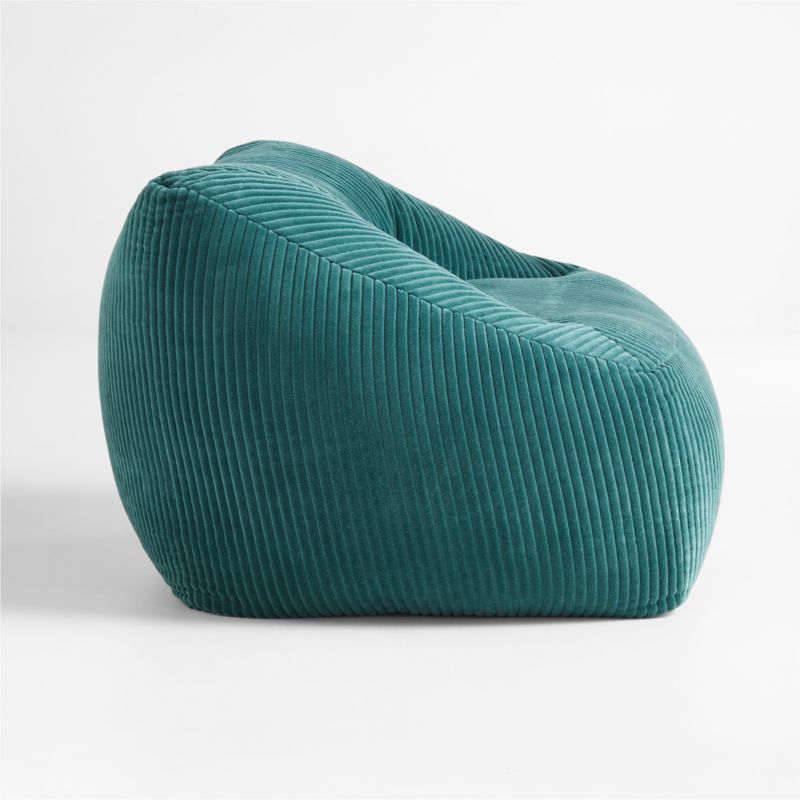 Teal Velvet Corduroy Kids Plush Lounge Chair - image 3 of 9