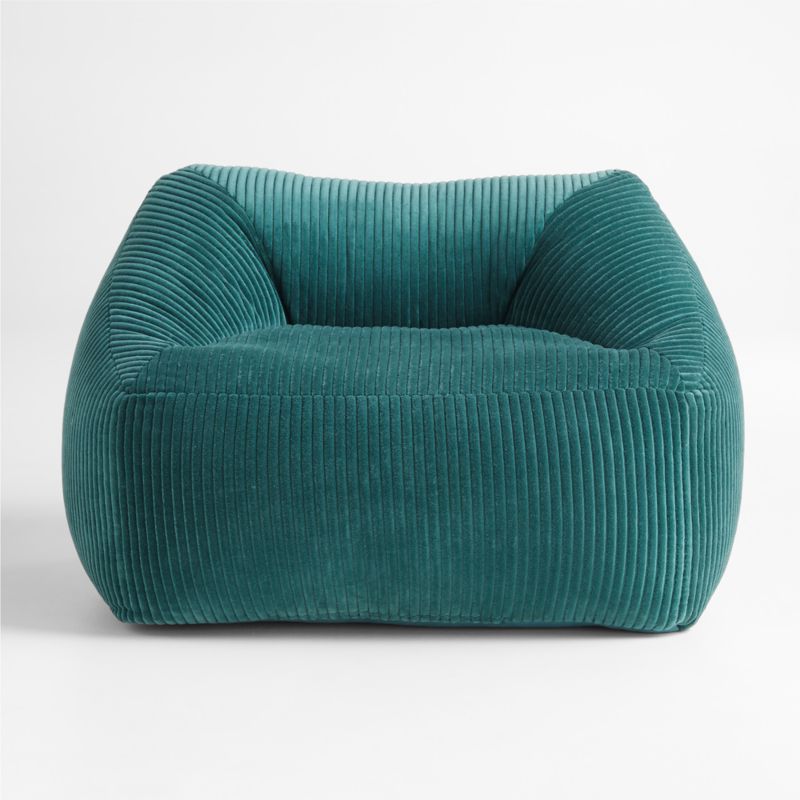 Teal Velvet Corduroy Kids Plush Lounge Chair