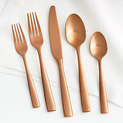 View Marin Copper 20-Piece Flatware Set. details
